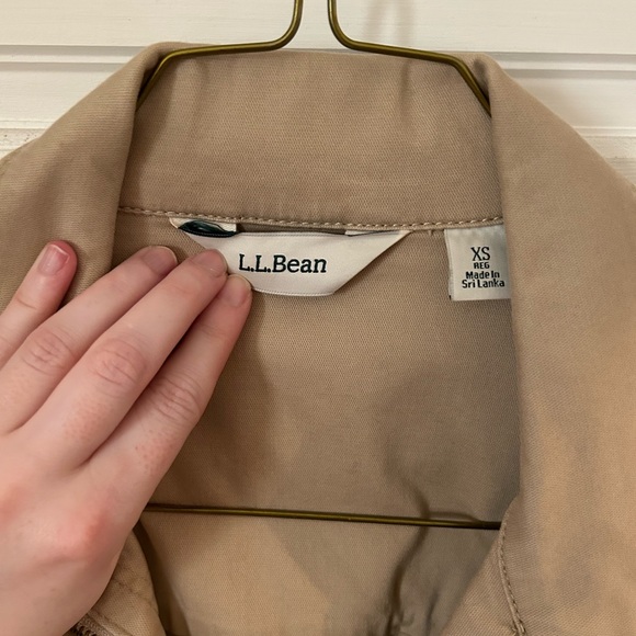 LL Bean Women's Classic Khaki Beige Utility Jacket XS - Picture 3 of 3